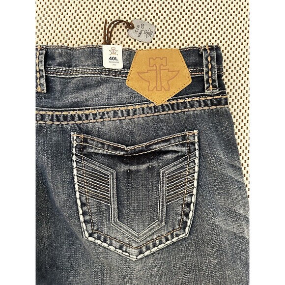 NWT Mens Tin Haul JEANS Mens Size 40 Regular Joe Bootcut Short Hemmed Distressed - Picture 5 of 8